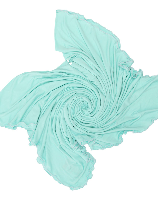 PoshTOT Green Swaddle With Headband Set