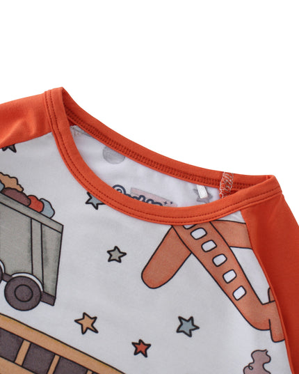 PoshTOT Toy Car Bamboo Kids Long Sleeve Top
