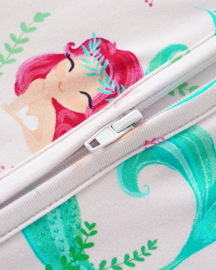 PoshTOT Mermaid Bamboo Baby Convertible Zippy Romper