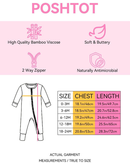 PoshTOT Halloween Farm Bamboo Baby Convertible Zippy Romper