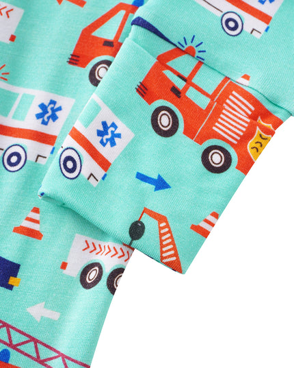 PoshTOT First Responders Bamboo Baby Convertible Zippy Romper
