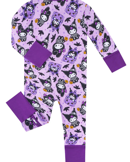 PoshTOT Sanrio Kuromi Purple Bamboo Baby Convertible Zippy Romper