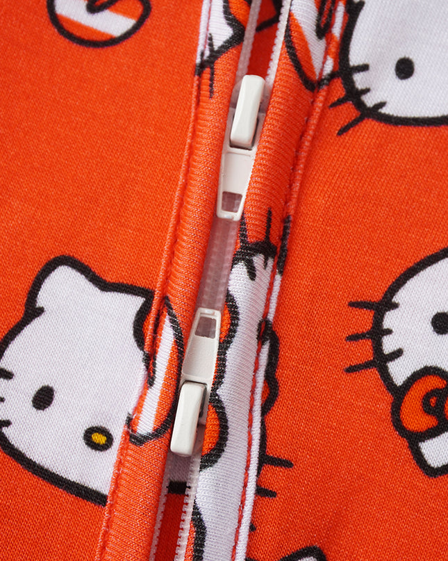 PoshTOT Sanrio Hello Kitty Red Bamboo Baby Convertible Zippy Romper