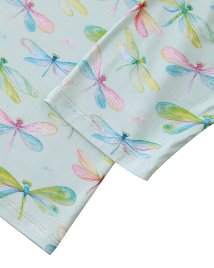 PoshTOT Dragonfly Bamboo Adult Two-Piece Long Sleeve Pajama Set