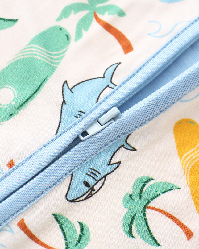 PoshTOT Beach Surfing Bamboo Baby Convertible Zippy Romper