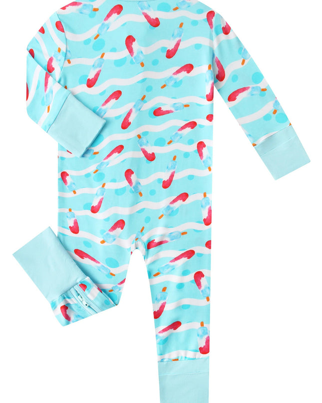 PoshTOT Ice Cream Bamboo Baby Convertible Zippy Romper
