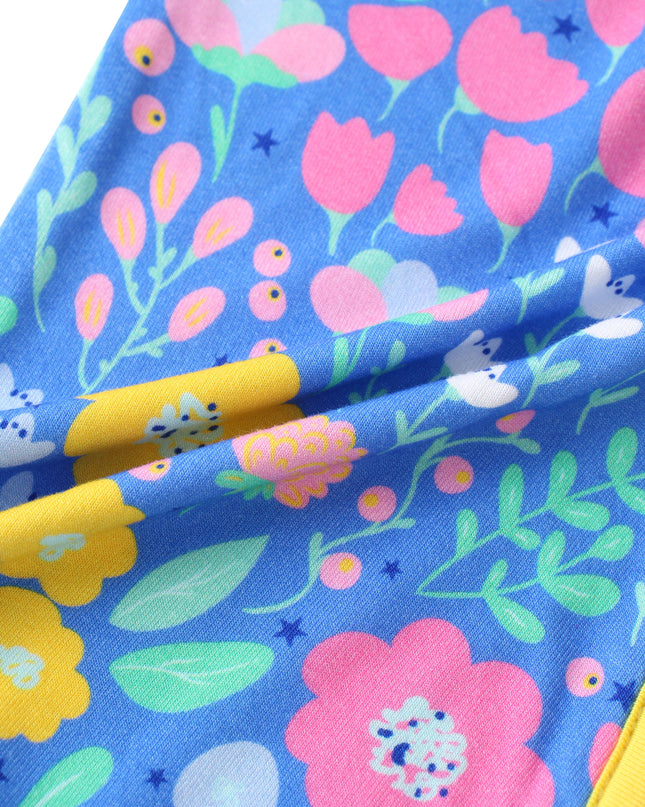 PoshTOT Blue Tulip Bamboo Baby Convertible Zippy Romper