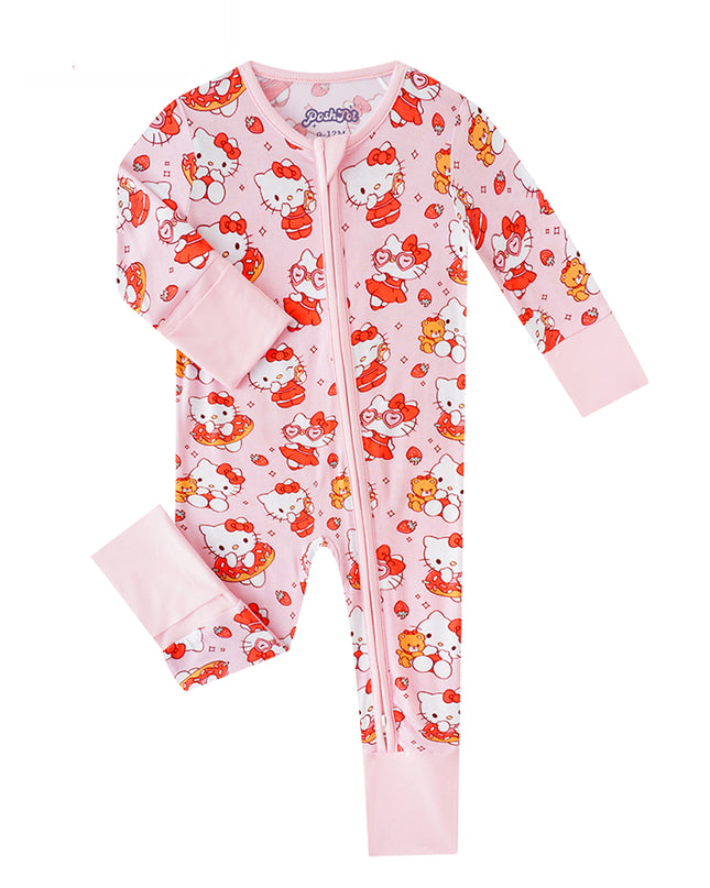 PoshTOT Sanrio Hello Kitty Bamboo Baby Convertible Zippy Romper
