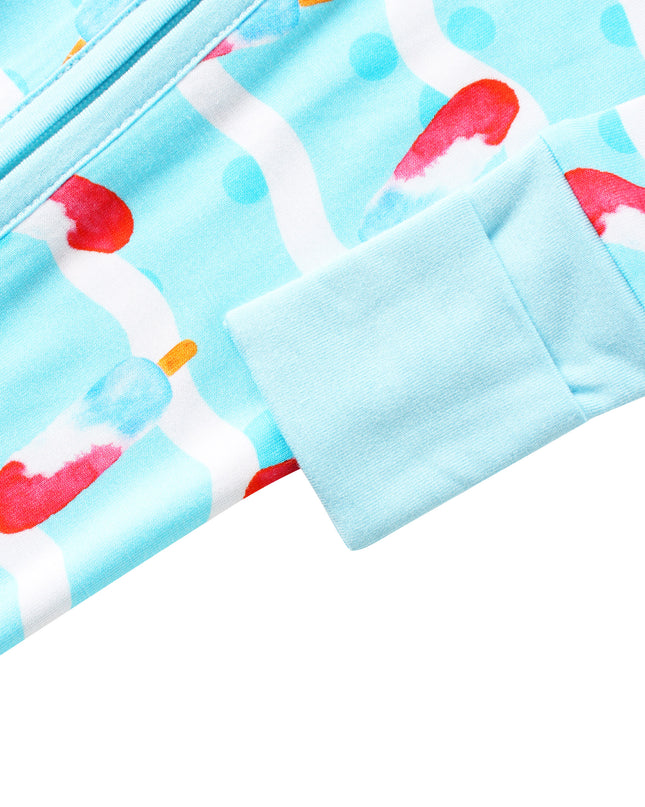 PoshTOT Ice Cream Bamboo Baby Convertible Zippy Romper