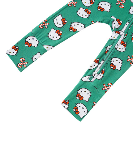 PoshTOT Sanrio Hello Kitty Green Bamboo Baby Convertible Zippy Romper