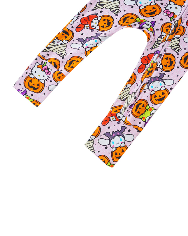 PoshTOT Sanrio Hello Kitty Pumpkin Bamboo Baby Convertible Zippy Romper