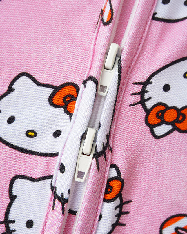 PoshTOT Sanrio Hello Kitty Pink Bamboo Baby Convertible Zippy Romper