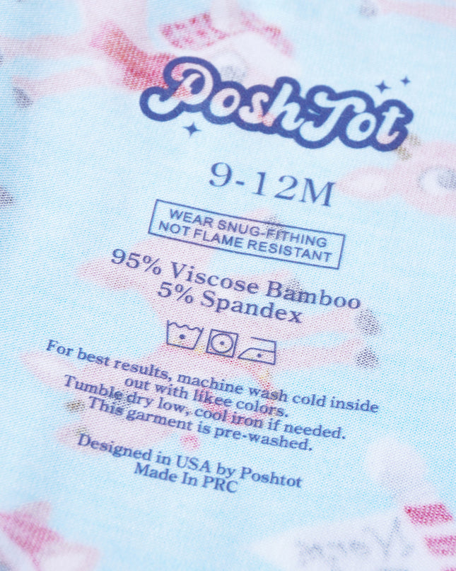 PoshTOT Christmas Reindeer Baby Convertible Zippy Romper