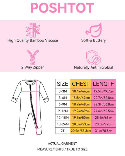 PoshTOT Easter Bunnies & Eggs Bamboo Baby Convertible Zippy Romper