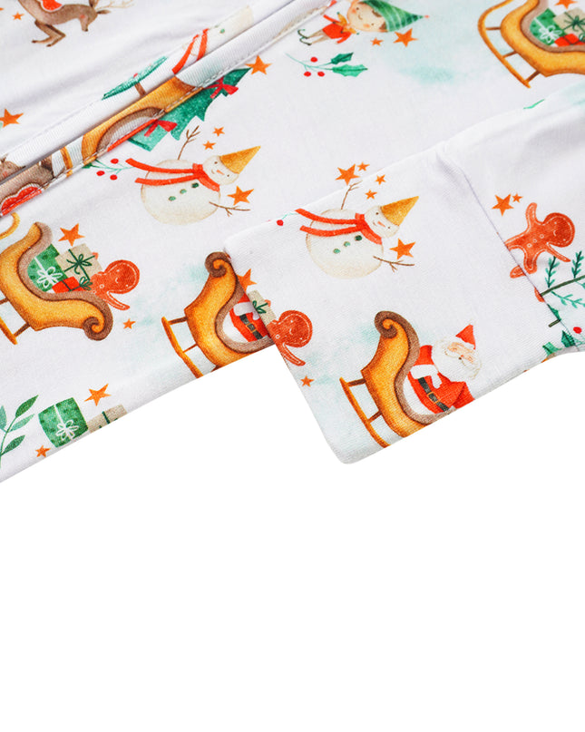 PoshTOT Snowman Bamboo Baby Convertible Zippy Romper