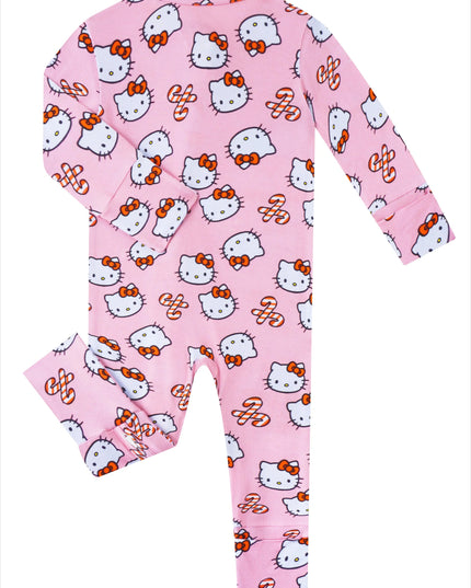 PoshTOT Sanrio Hello Kitty Pink Bamboo Baby Convertible Zippy Romper