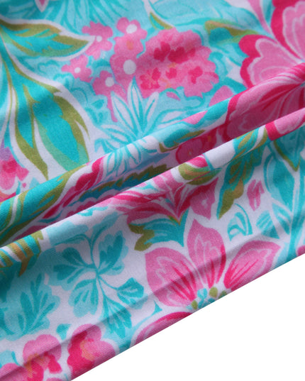 PoshTOT Peony Flower Bamboo Adult Two-Piece Long Sleeve Pajama Set