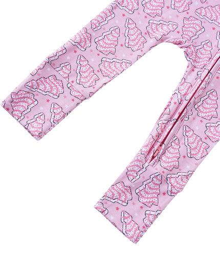 PoshTOT Pink Santa Hat Bamboo Baby Convertible Zippy Romper
