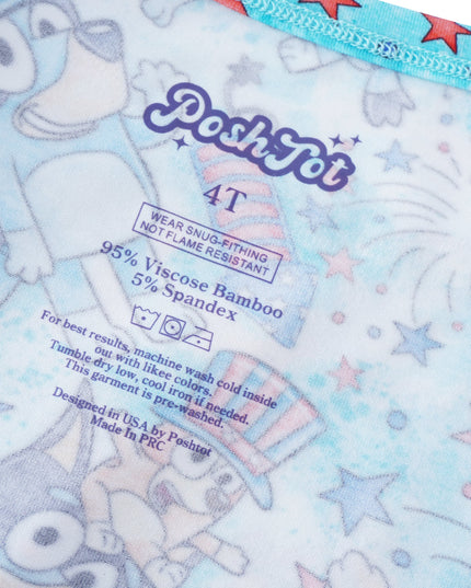 PoshTOT Blue Dog Bamboo 2 Piece PJ Set kid