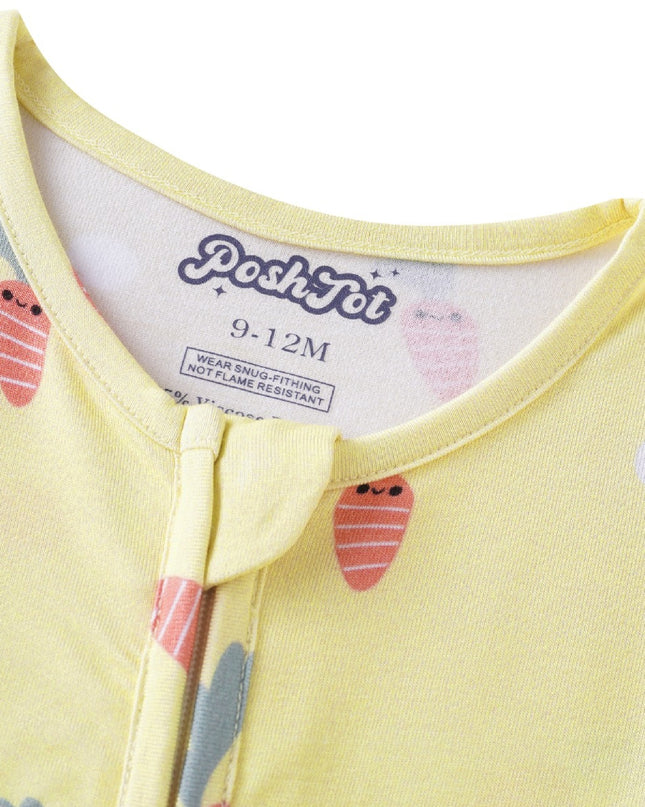 PoshTOT Carrot Bamboo Baby Convertible Zippy Romper