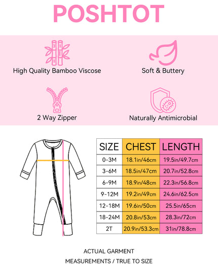 PoshTOT Beach Surfing Bamboo Baby Convertible Zippy Romper
