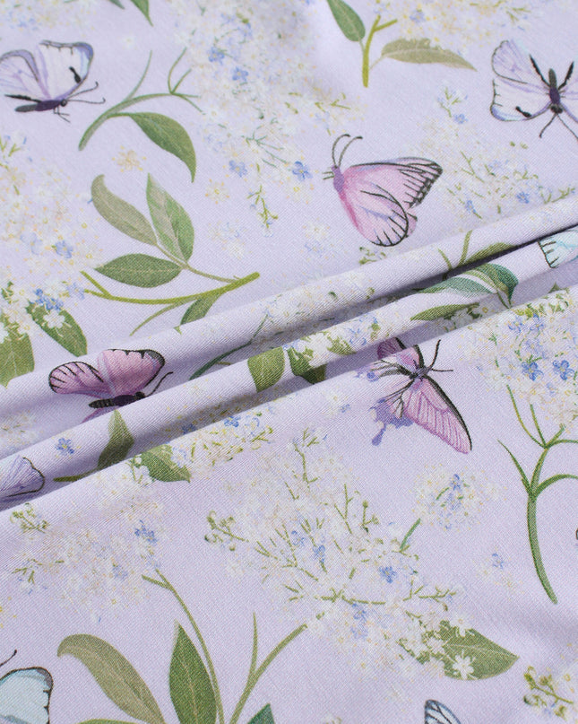 PoshTOT Purple Butterfly Print 2 Piece Short Sleeves PJ Set