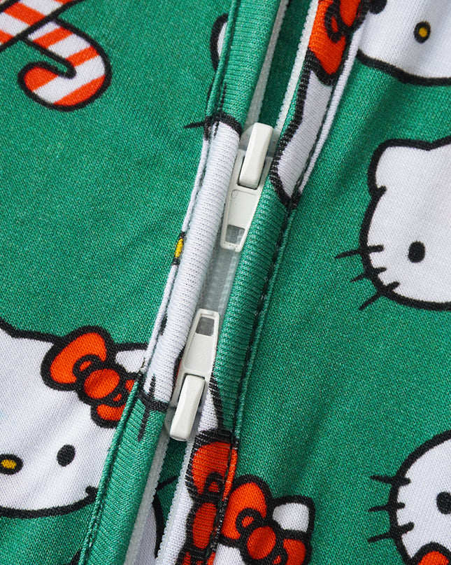 PoshTOT Sanrio Hello Kitty Green Bamboo Baby Convertible Zippy Romper