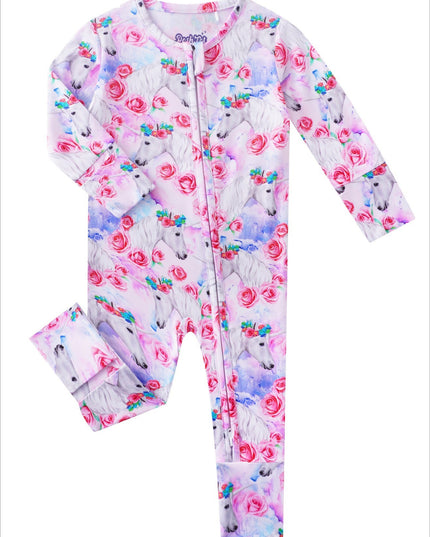 PoshTOT (Multiple Prints To Choose) Bamboo Baby Convertible Zippy Romper