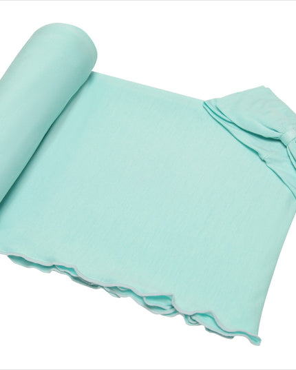 PoshTOT Green Swaddle With Headband Set