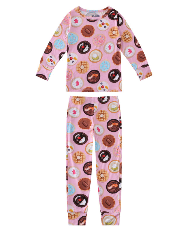 PoshTOT Pink Cookie Print 2 Piece PJ Set