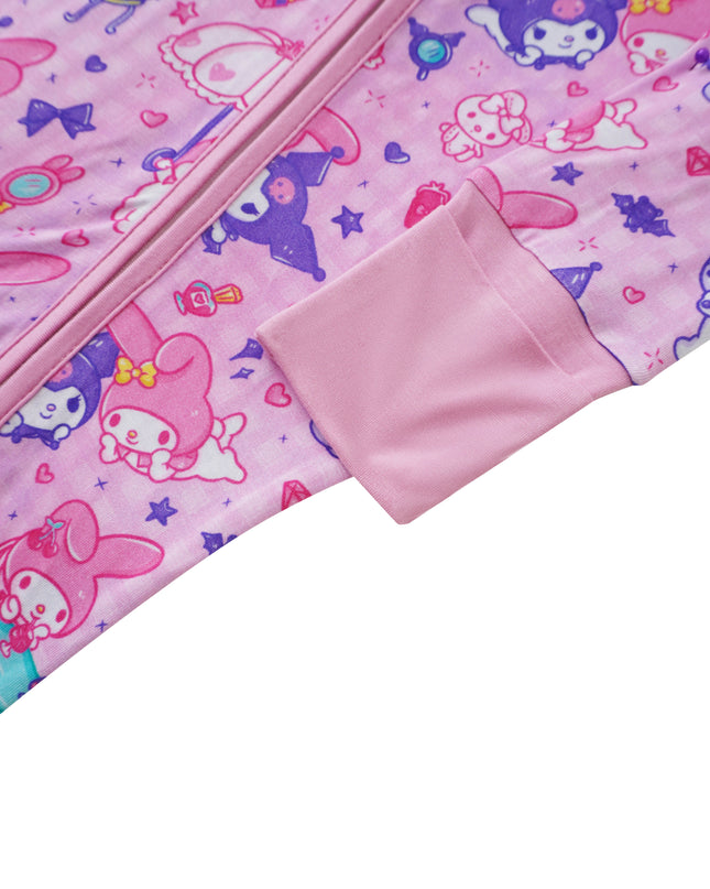 PoshTOT Sanrio Kuromi Bamboo Baby Convertible Zippy Romper