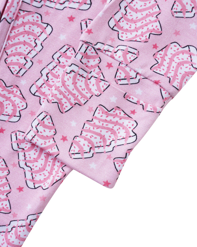 PoshTOT Pink Santa Hat Bamboo Baby Convertible Zippy Romper