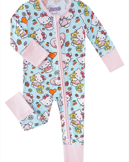PoshTOT Sanrio Love Hello Kitty Bamboo Baby Convertible Zippy Romper