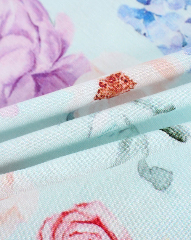 PoshTOT Green Hydrangea Print 2 Piece Short Sleeves PJ Set