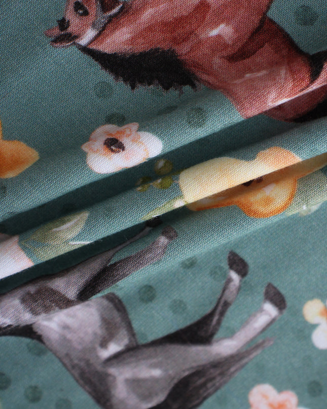 PoshTOT Forest Green Mustang 2 Piece PJ Set