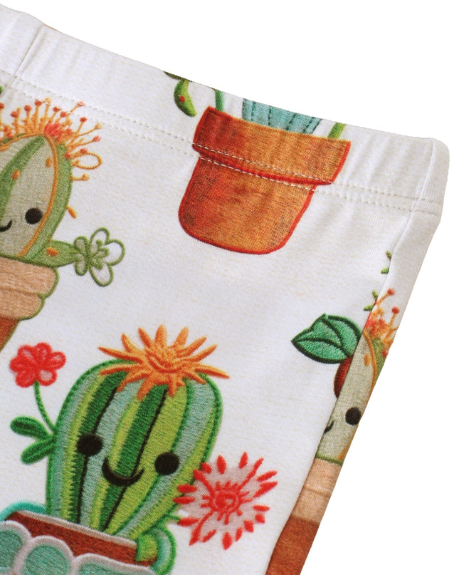 PoshTOT White Cactus Print 2 Piece PJ Set