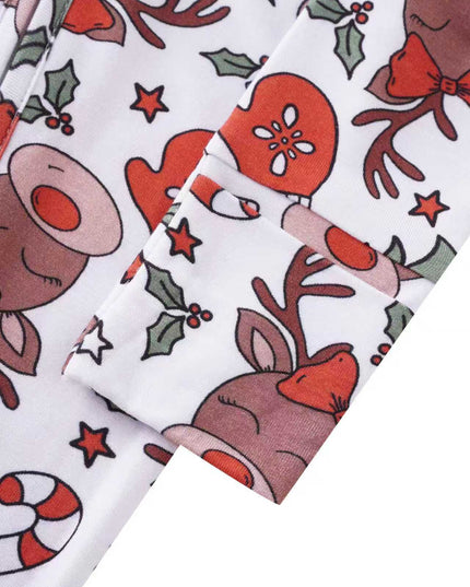 PoshTOT Reindeer Bamboo Baby Convertible Zippy Romper