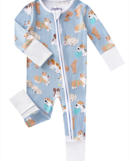PoshTOT Pups Bamboo Baby Convertible Zippy Romper