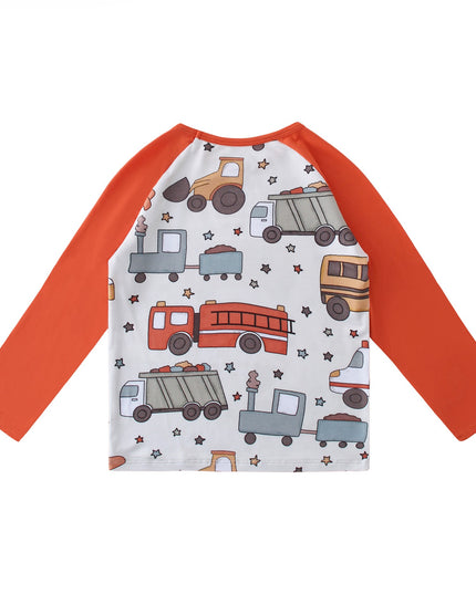 PoshTOT Toy Car Bamboo Kids Long Sleeve Top