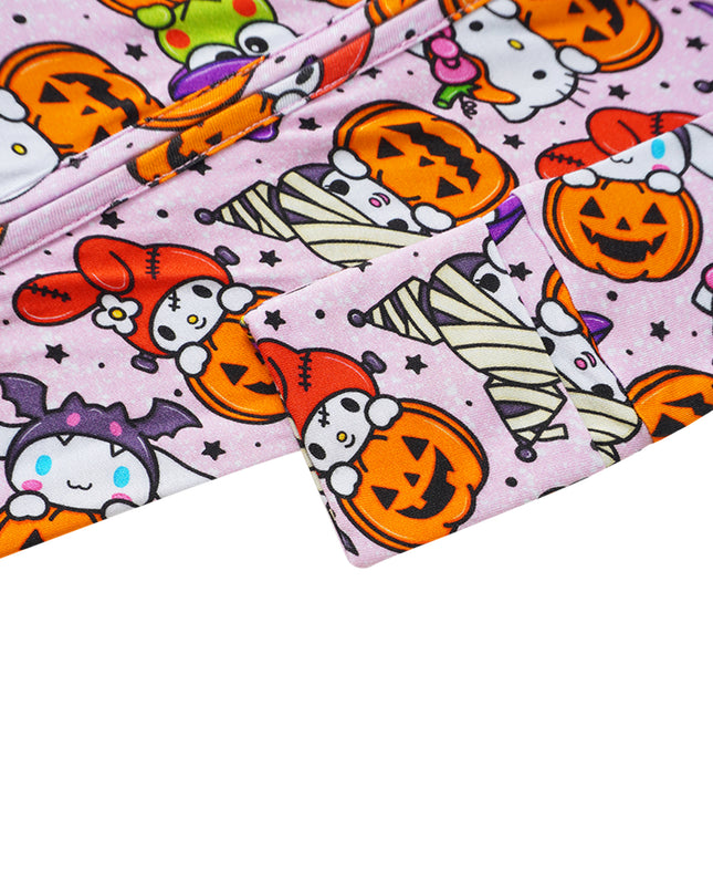 PoshTOT Sanrio Hello Kitty Pumpkin Bamboo Baby Convertible Zippy Romper