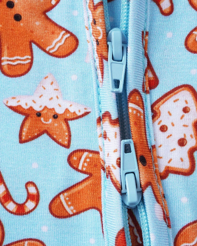 PoshTOT Gingerbread Cookie Bamboo Baby Convertible Zippy Romper