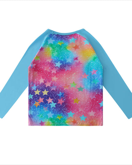 PoshTOT Colorful Stars Bamboo Kids Long Sleeve Top