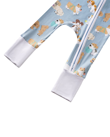 PoshTOT Pups Bamboo Baby Convertible Zippy Romper