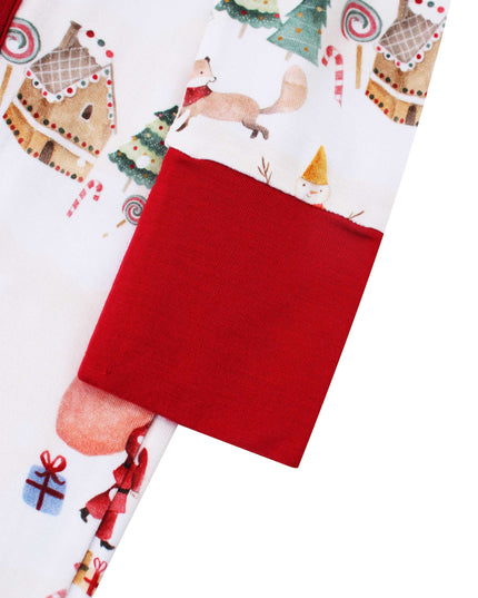 PoshTOT Santa Claus Bamboo Baby Convertible Zippy Romper