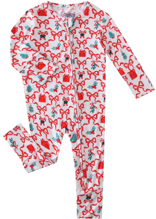 PoshTOT Christmas Gift Baby Convertible Zippy Romper