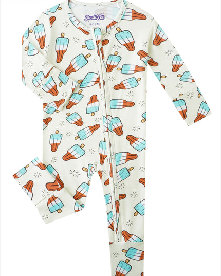 PoshTOT Popsicle Bamboo Baby Convertible Zippy Romper