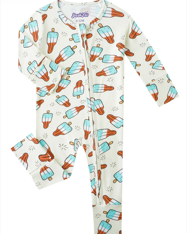 PoshTOT Popsicle Bamboo Baby Convertible Zippy Romper
