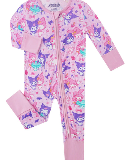 PoshTOT Sanrio Kuromi Bamboo Baby Convertible Zippy Romper