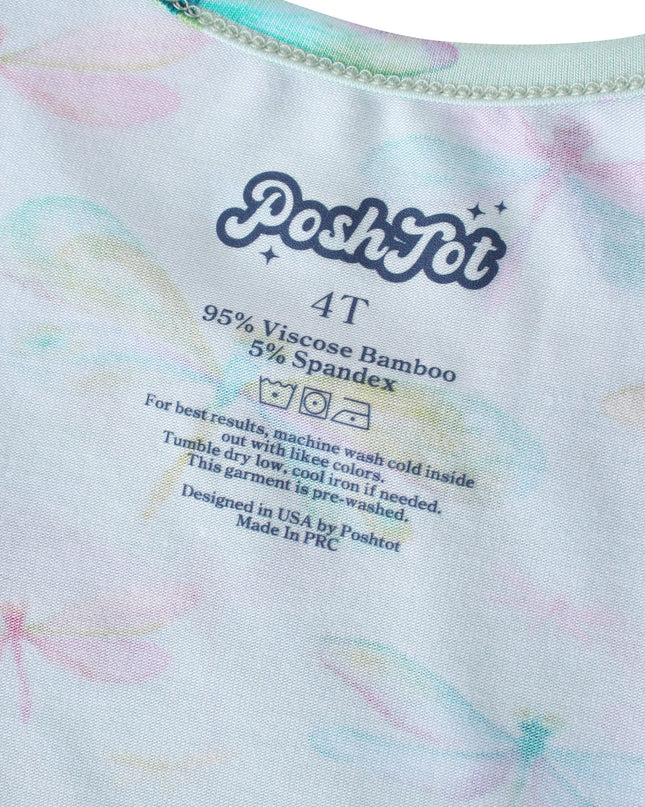 PoshTOT Dragonfly Bamboo Girls Twirl Dress