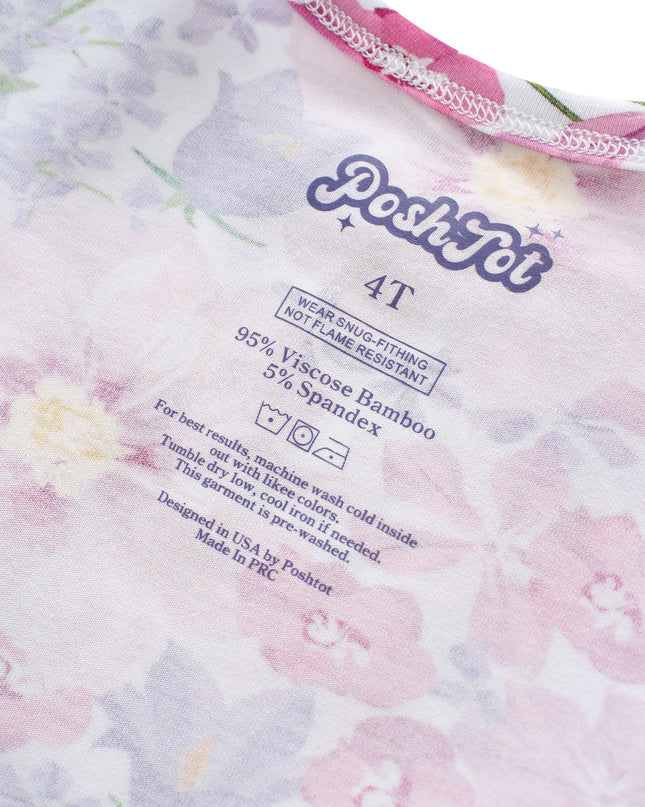 PoshTOT Morning Glory Print 2 Piece Short Sleeves PJ Set